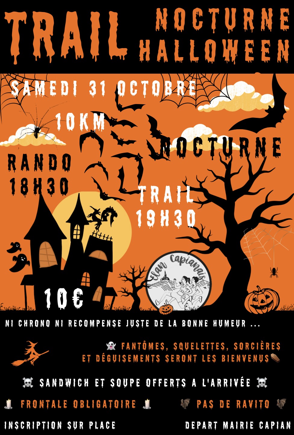 Trail d'Halloween de l'Elan Capianais